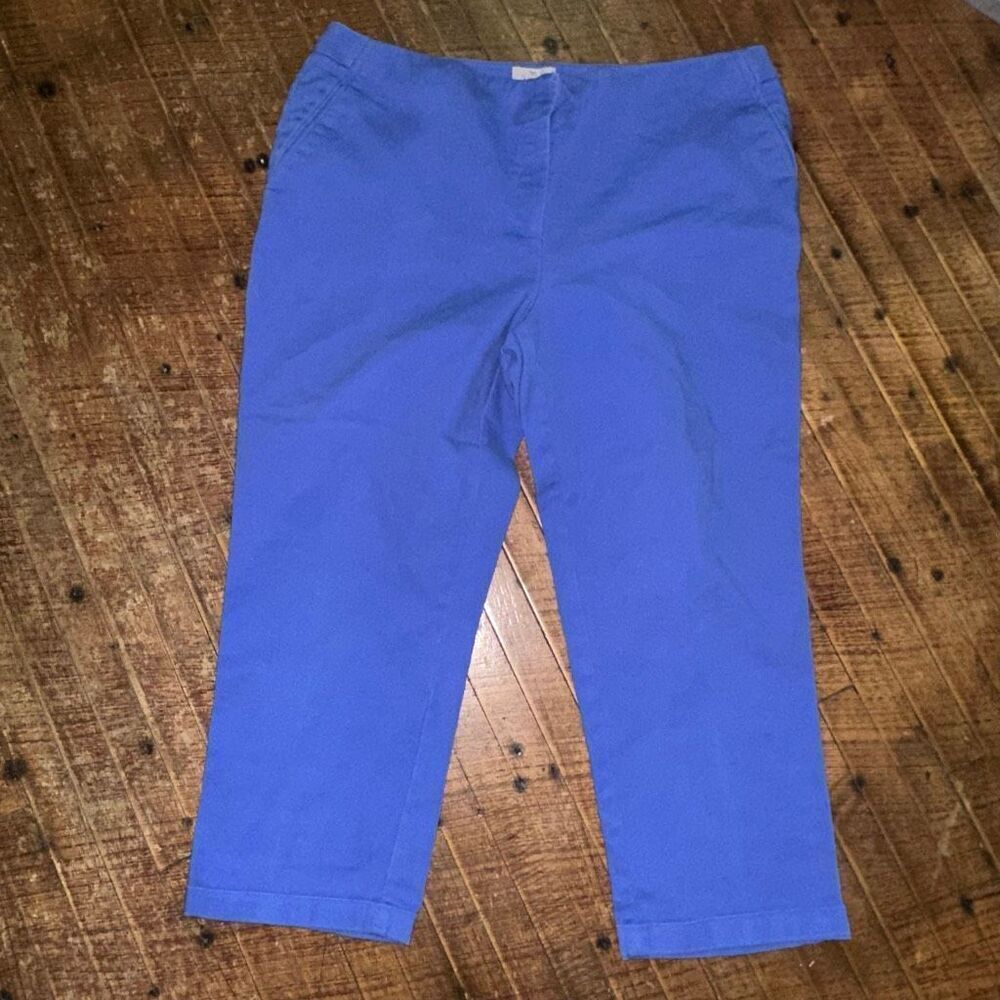 Chico’s So Slimming bright blue cropped 2.5/14 pants